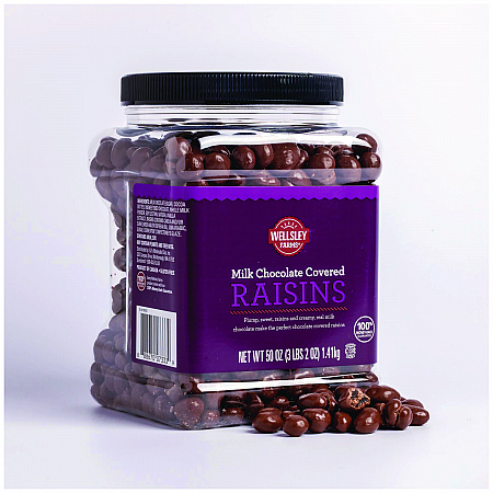 Milk Chocolate Covered Raisins, 50 oz Jar (22002345)