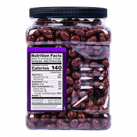 Milk Chocolate Covered Raisins, 50 oz Jar (22002345)
