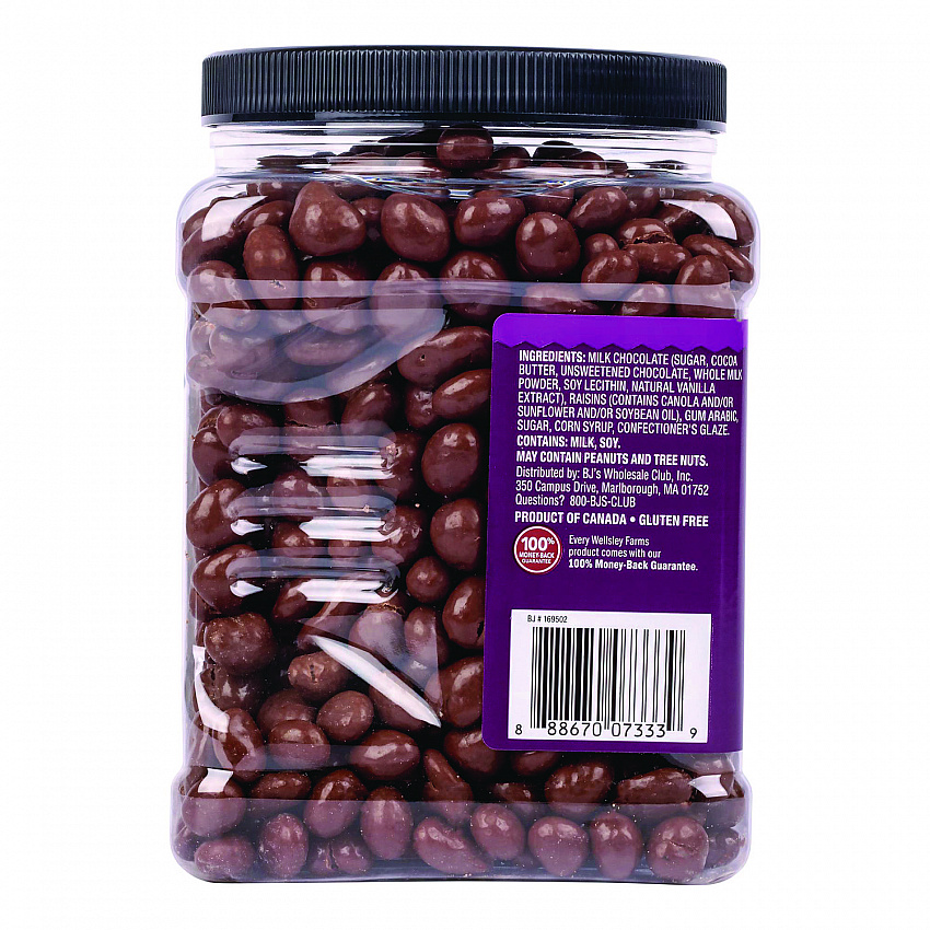Milk Chocolate Covered Raisins, 50 oz Jar (22002345)