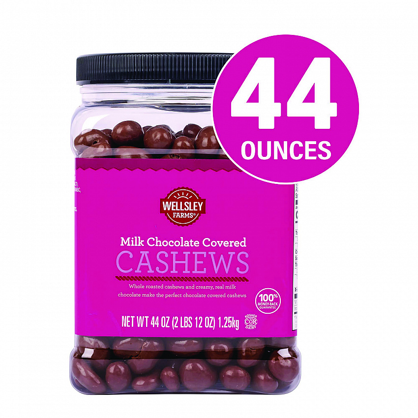 Milk Chocolate Covered Cashews, 44 oz Jar (22002346)