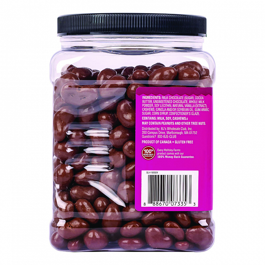 Milk Chocolate Covered Cashews, 44 oz Jar (22002346)