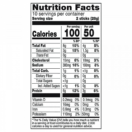 Original Flavor Mini Snack Sticks, Beef, 0.5 oz Individually Wrapped, 20/Carton (22002353)