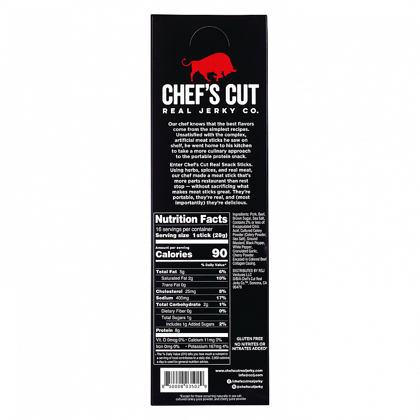 Original Smokehouse Beef and Pork Meat Stick, 1 oz Individually Wrapped, 16/Carton (22002354)