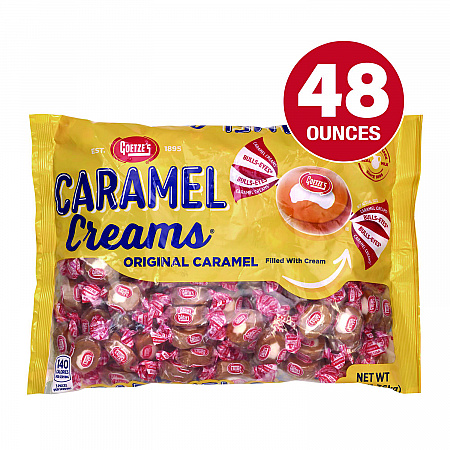 Caramel Creams Candy, Caramel, 48 oz Bag (22002357)