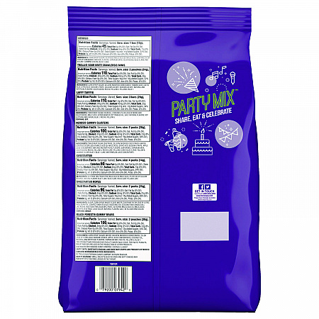 Party Mix Stand-Up Bag, 120 Pieces, Assorted Flavors, 2.5 lb Bag (22002359)