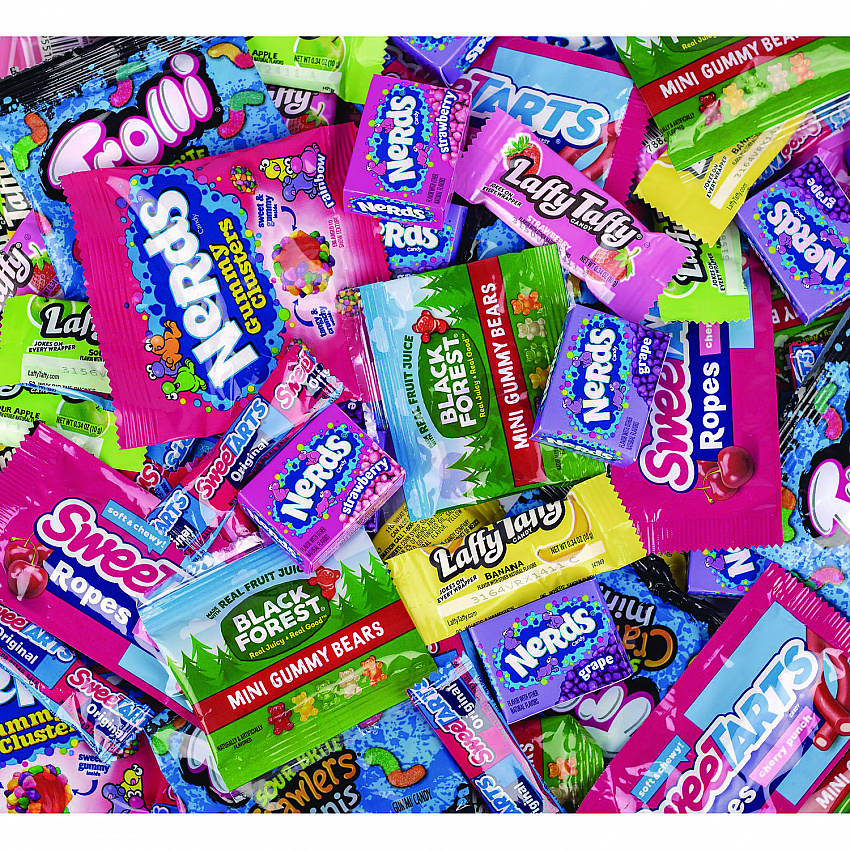 Party Mix Stand-Up Bag, 120 Pieces, Assorted Flavors, 2.5 lb Bag (22002359)