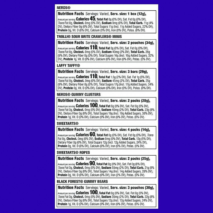 Party Mix Stand-Up Bag, 120 Pieces, Assorted Flavors, 2.5 lb Bag (22002359)