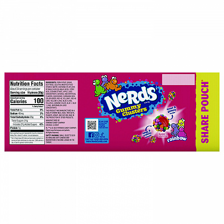 Rainbow Gummy Clusters Share Pack, Assorted Flavors, 3 oz Packet, 12/Carton (22002360)