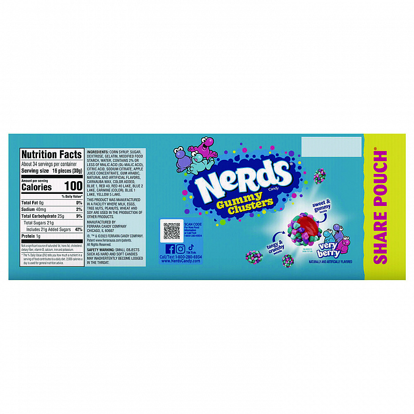 Very Berry Clusters Share Pack, Berry, 3 oz Packet, 12/Carton (22002361)