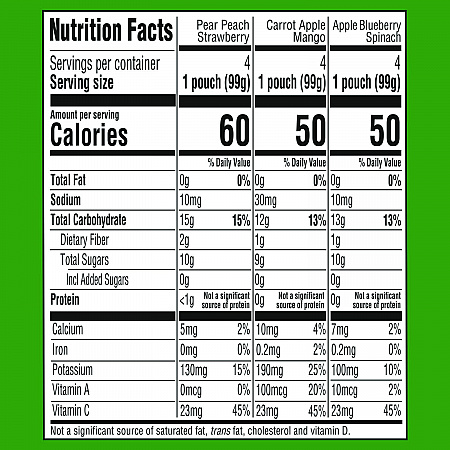Organic 2nd Foods Baby Food Pouches, Assorted Flavors, 3.5 oz Pouch, 12/Carton (22002367)