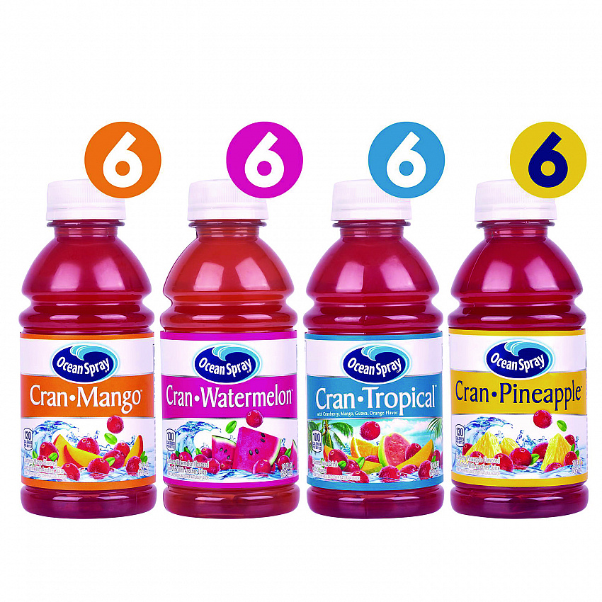 Tropical Variety Pack, Assorted Flavors, 10 oz Bottle, 24/Carton (22002377)