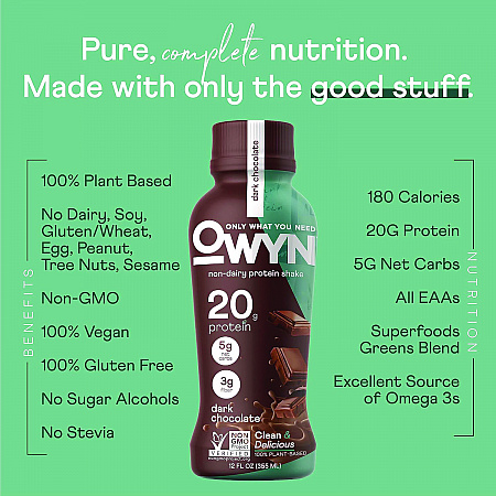 20 g Protein Drink, Chocolate, 12 oz Bottle, 12/Carton (38200001)