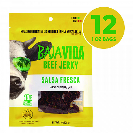 Beef Jerky Salsa Fresca Snack Pack, Salsa Fresca, 1 oz Packet, 12/Carton (22002305)