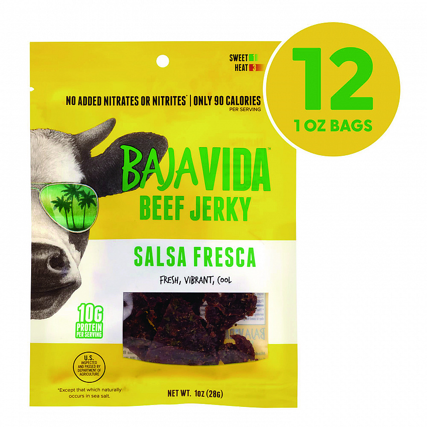 Beef Jerky Salsa Fresca Snack Pack, Salsa Fresca, 1 oz Packet, 12/Carton (22002305)