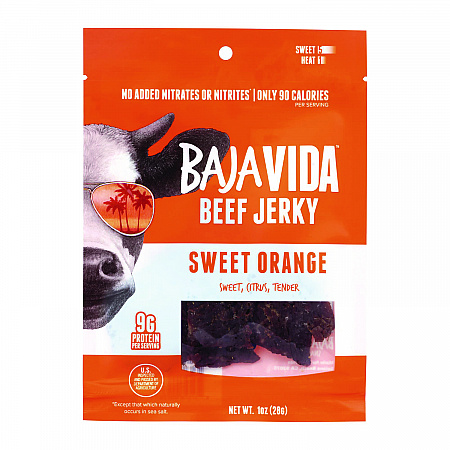 Beef Jerky Sweet Orange Snack Pack, Sweet Orange, 1 oz Packet, 12/Carton (22002306)