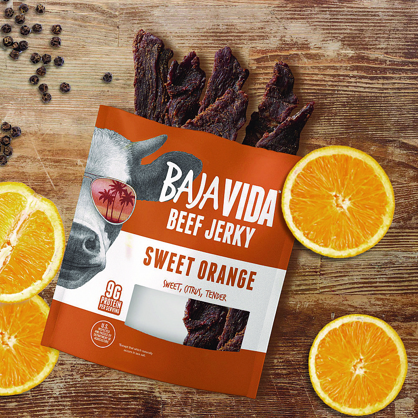 Beef Jerky Sweet Orange Snack Pack, Sweet Orange, 1 oz Packet, 12/Carton (22002306)
