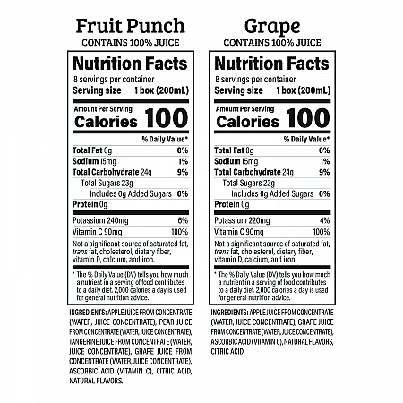 Juice Box Variety Pack, Assorted Flavors, 6.75 oz. Box, 32/Carton (22002370)