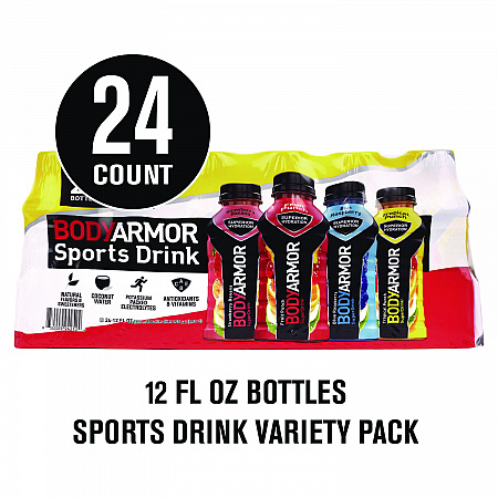 BASE Sports Drink Variety Pack, Assorted Flavors, 12 oz Bottle, 24/Carton (22002381)