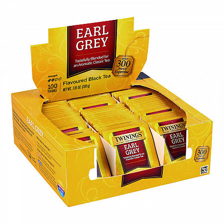Tea Bags, Earl Grey, Individually Wrapped, 100/Carton (22002386)