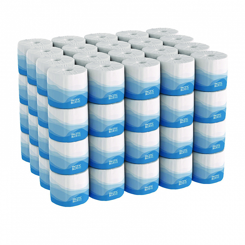 Pacific Blue Select Bathroom Tissue, Septic Safe, 2 Ply, White, 550 Sheets/Roll, 80 Rolls/Carton (1828001)