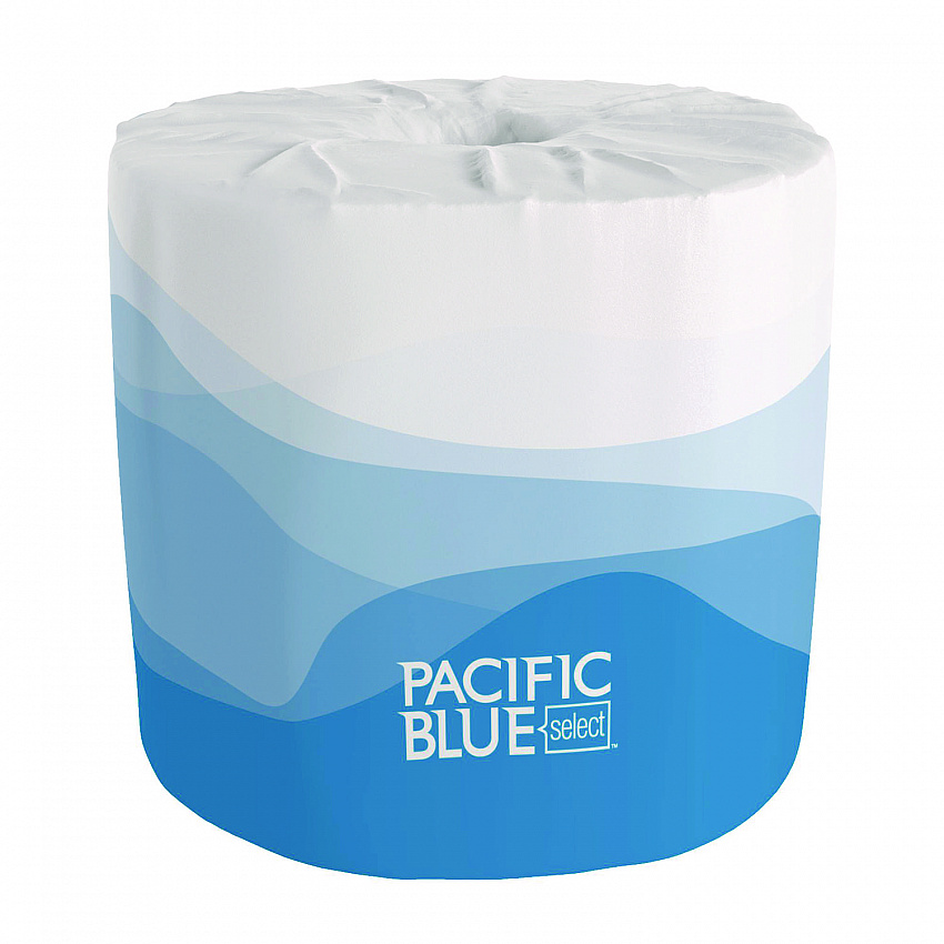 Pacific Blue Select Bathroom Tissue, Septic Safe, 2 Ply, White, 550 Sheets/Roll, 80 Rolls/Carton (1828001)