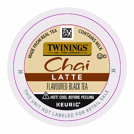 Tea K-Cups, Chai Tea with Non-Fat Milk and Sweetener, 25% Less Sugar, 0.53 oz K-Cups, 22/Box (11007)