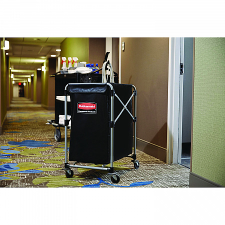 One-Compartment Collapsible X-Cart, Synthetic Fabric, 4.98 cu ft Bin, 20.33