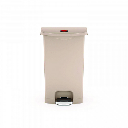 Streamline Resin Step-On Container, Front Step Style, 18 gal, Polyethylene, Beige (1883460)