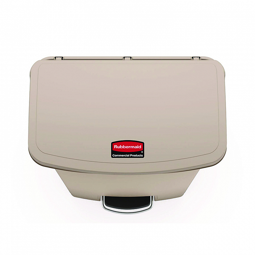 Streamline Resin Step-On Container, Front Step Style, 18 gal, Polyethylene, Beige (1883460)