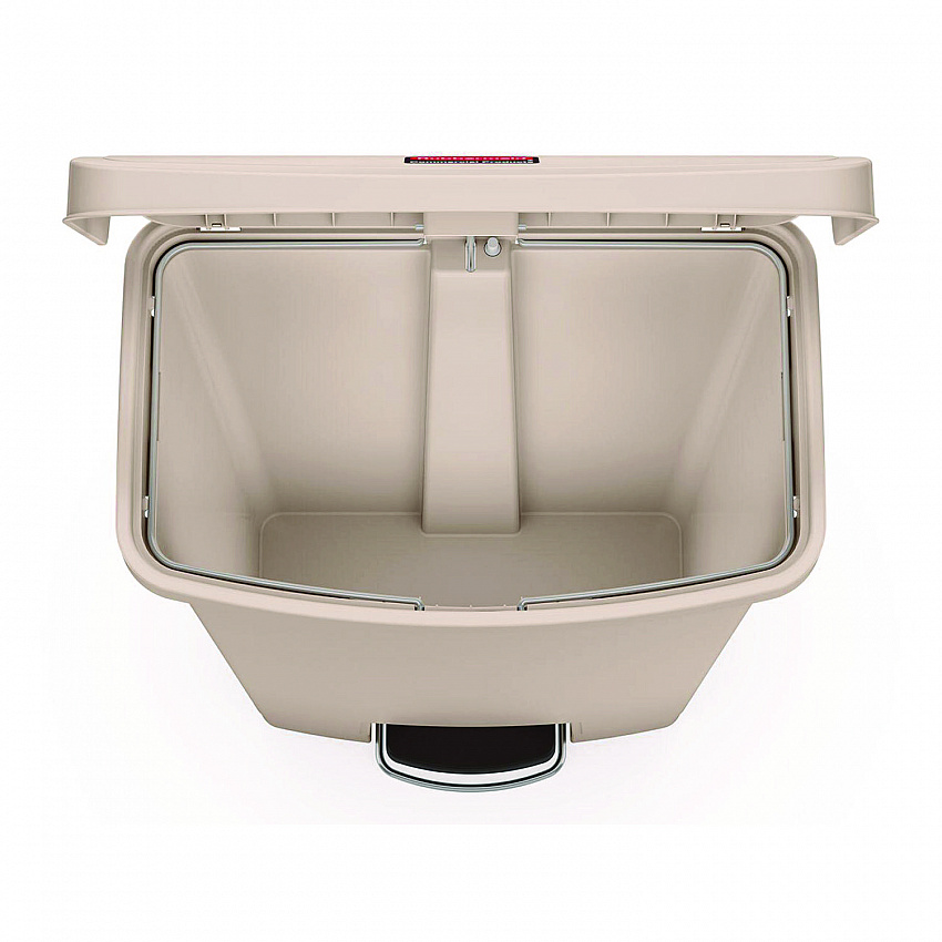 Streamline Resin Step-On Container, Front Step Style, 18 gal, Polyethylene, Beige (1883460)