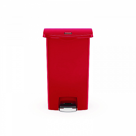 Streamline Resin Step-On Container, Front Step Style, 18 gal, Polyethylene, Red (1883568)