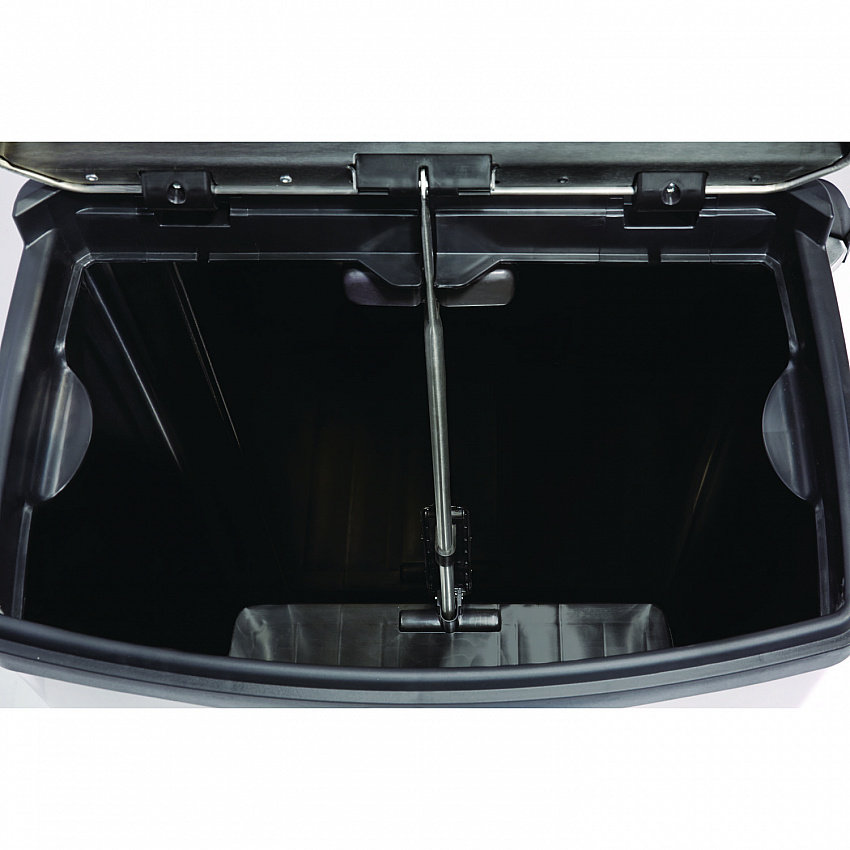 Slim Jim Stainless Steel Step-On Container, Front Step Style, 24 gal, Stainless Steel, Black (1901999)