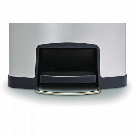 Slim Jim Stainless Steel Step-On Container, Front Step Style, 24 gal, Stainless Steel, Black (1901999)
