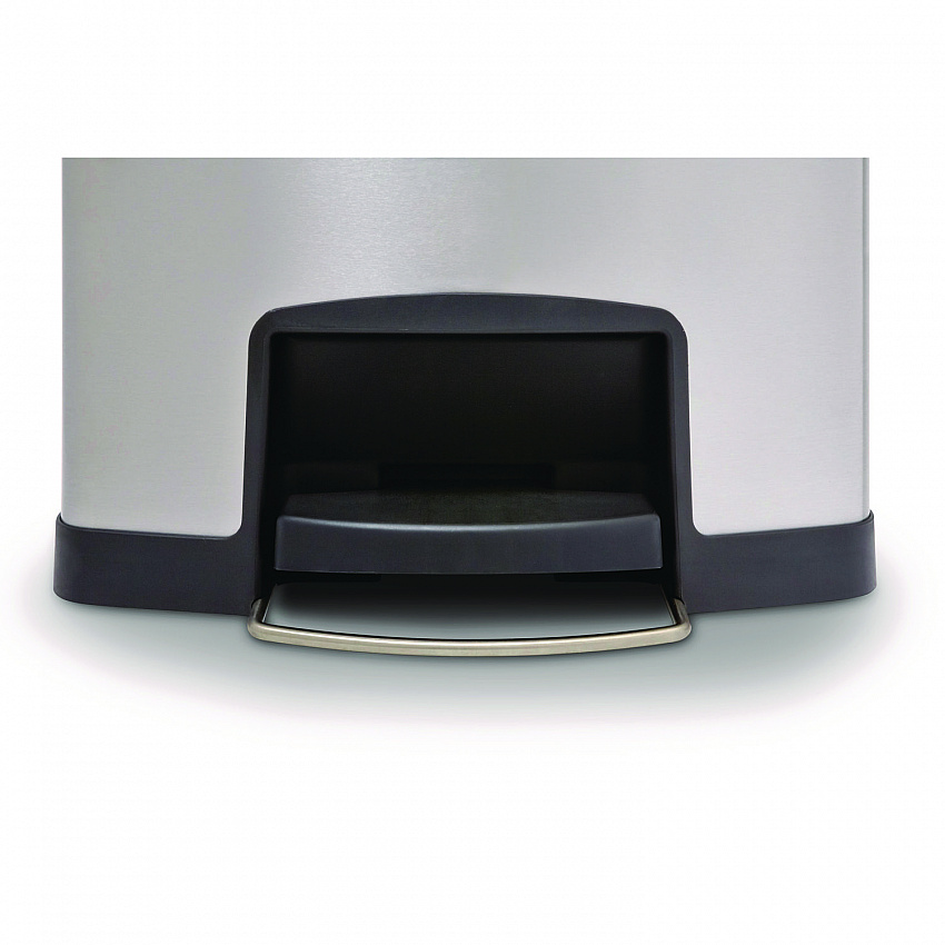 Slim Jim Stainless Steel Step-On Container, Front Step Style, 24 gal, Stainless Steel, Black (1901999)