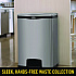 Slim Jim Stainless Steel Step-On Container, Front Step Style, 24 gal, Stainless Steel, Black (1901999)