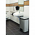 Slim Jim Stainless Steel Step-On Container, Front Step Style, 24 gal, Stainless Steel, Black (1901999)