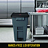 Brute Step-On Rollouts, 50 gal, Metal/Plastic, Gray (1971956)