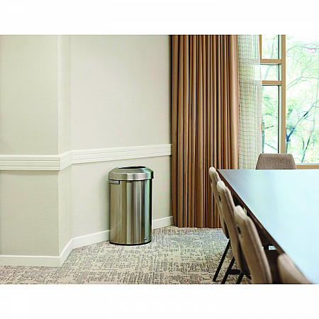Refine Series Waste Receptacle, 21 gal, Plastic/Stainless Steel (2147582)