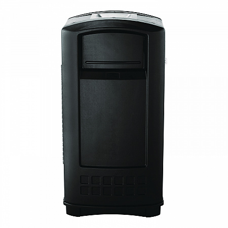 Plaza Jr. Container, 35 gal, Plastic, Black (9P90BLA)