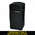 Plaza Jr. Container, 35 gal, Plastic, Black (9P90BLA)