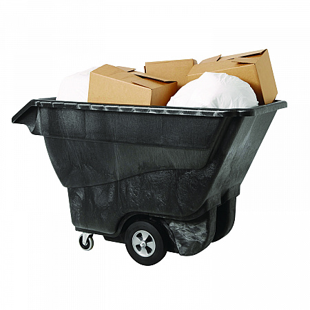 1 cu yd Structural Foam Tilt Truck, Standard Duty, 1,250 lb Capacity, Black (9T15BLA)