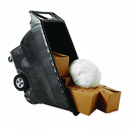 1 cu yd Structural Foam Tilt Truck, Standard Duty, 1,250 lb Capacity, Black (9T15BLA)
