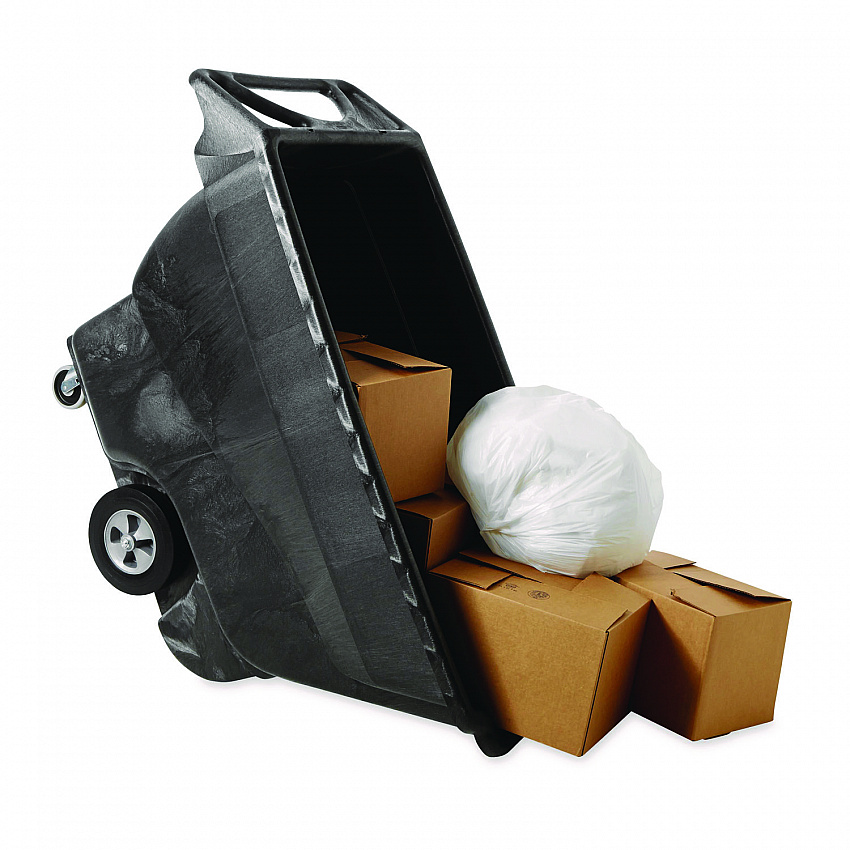 1 cu yd Structural Foam Tilt Truck, Standard Duty, 1,250 lb Capacity, Black (9T15BLA)