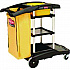 HYGEN Microfiber Healthcare Cleaning Cart, Plastic, 3 Shelves, 5 Bins, 22