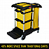 HYGEN Microfiber Healthcare Cleaning Cart, Plastic, 3 Shelves, 5 Bins, 22