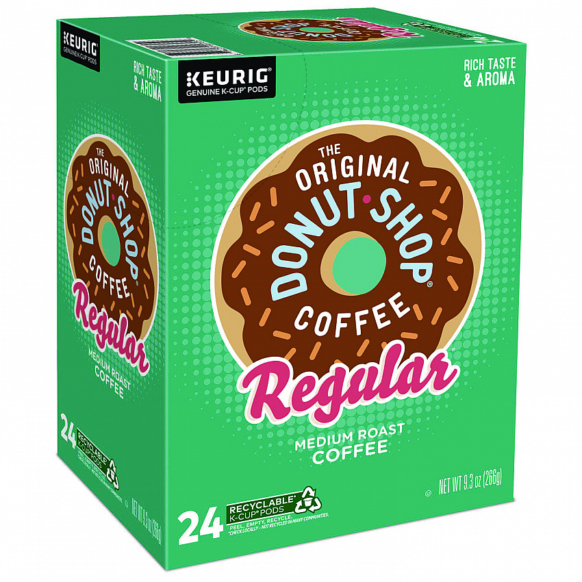 Donut Shop Coffee K-Cups, Regular, 96/Carton (60052101CT)