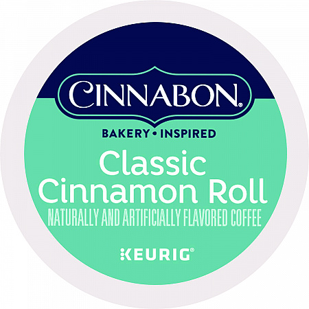 Cinnabon Classic Cinnamon Roll Coffee K-Cups, 24/Box (6305)