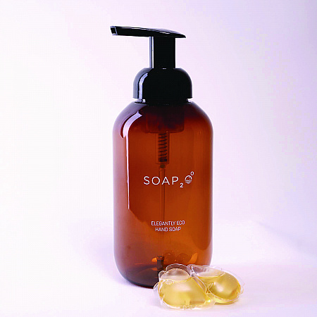 Eco Plastic Soap Dispenser, 500 mL, Brown (S2OHS500FEA)