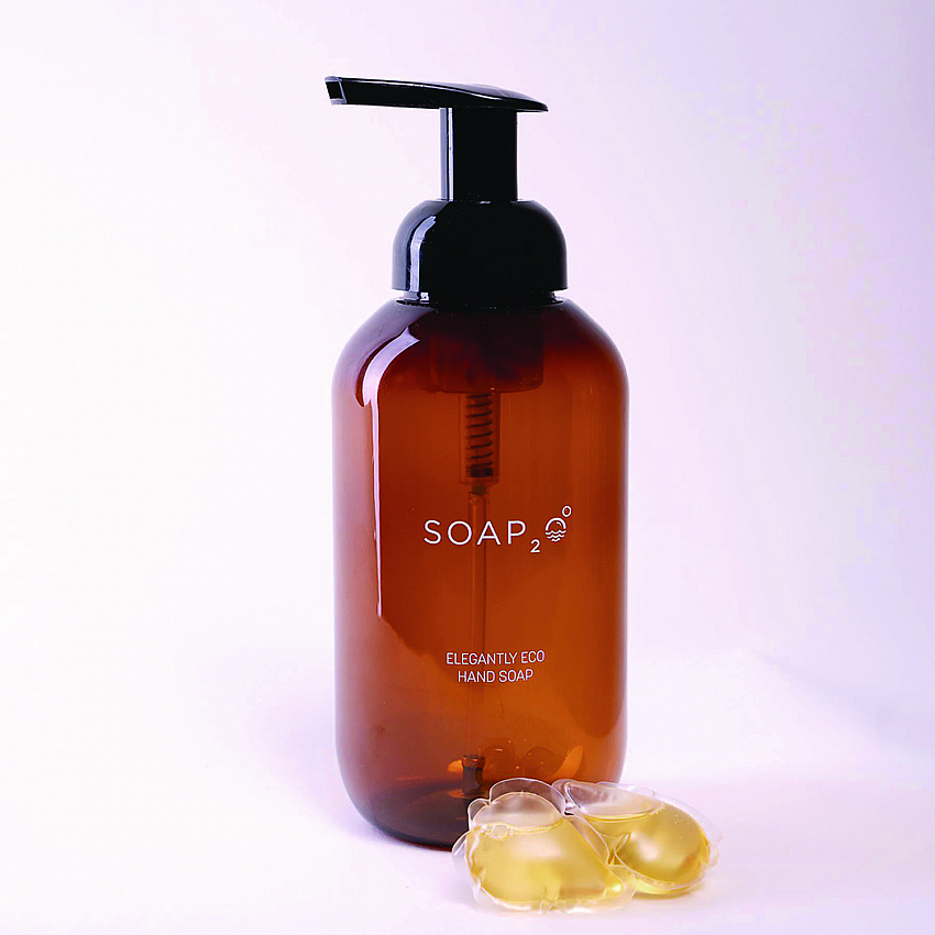Eco Plastic Soap Dispenser, 500 mL, Brown (S2OHS500FEA)