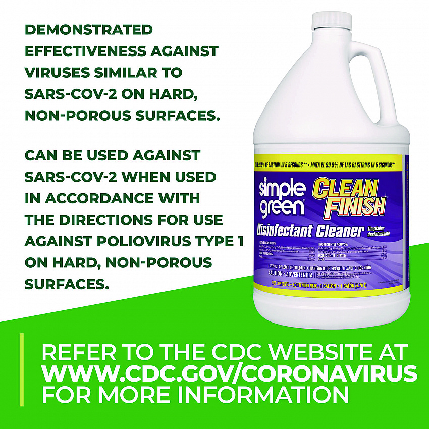 Clean Finish Disinfectant Cleaner, Herbal Scent, 1 gal Bottle (01128EA)